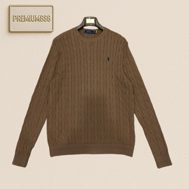 Ralph Lauren Raffaello Lambo Embroidered Round-neck Knit Sweater