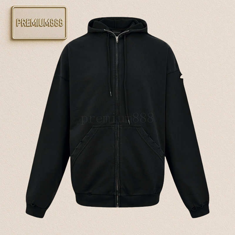 Balenciaga Letter Tape Zip Jacket