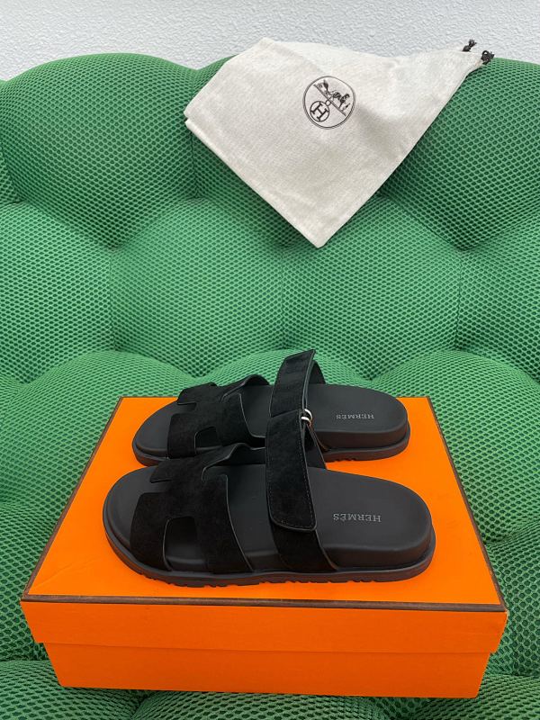 Hermès Herm Ès Chypre Suede And Moedskin Functional Sandals