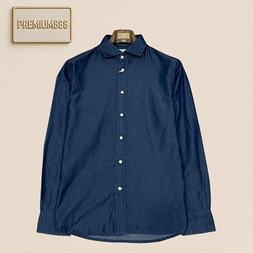 BC Brunello Washed Denim Long-Sleeve Casual Shirt