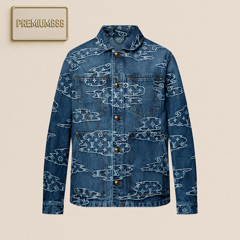 LU Xiangyun Jacquard Denim Set Coat