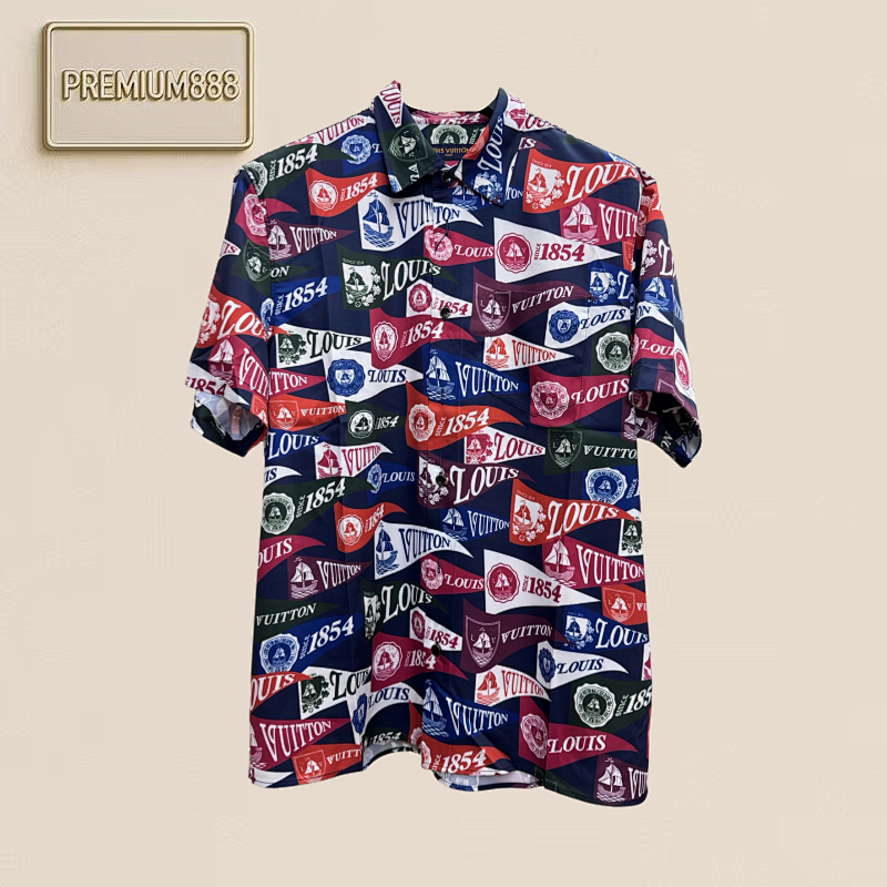 Louis Capsule Collection Printed Short-Sleeved Shirt Size S M L XL