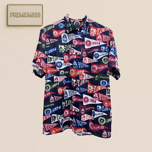 Louis Capsule Collection Printed Short-Sleeved Shirt Size S M L XL