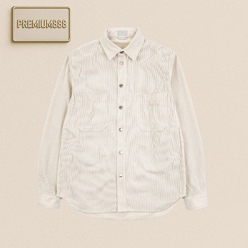 Off-White CD 25Fw Beige Corduroy Shirt Jacket