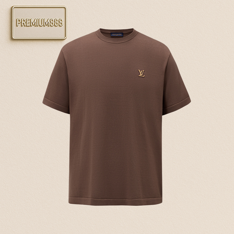 Small Leather Fabric Short-sleeved Shirt