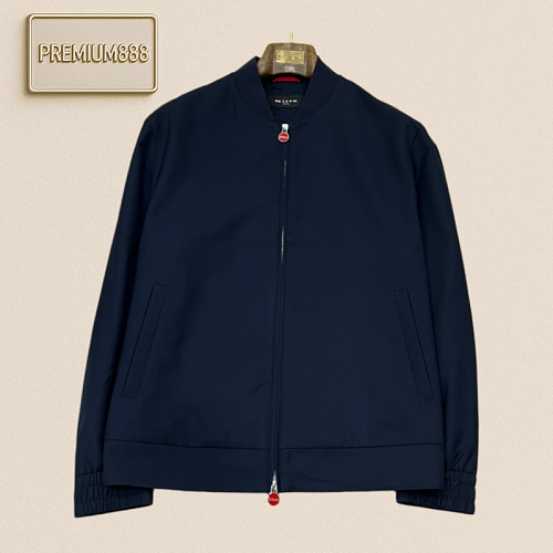 Kiton Red Logo Baseball Neck Casual Pilot Jacket