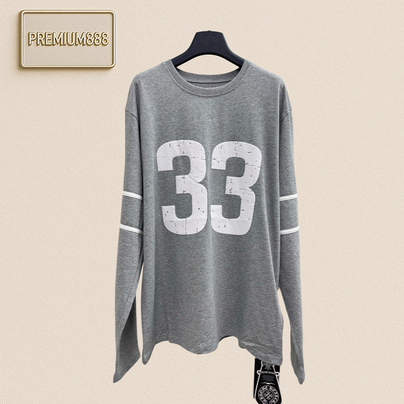 Chrome Hearts CH Crocin 33 Digital Hoof Print Long-Sleeved T-Shirt