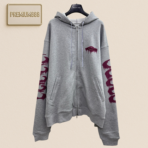Balenciaga 26ss Wet Brush 3m Wet Brush Dissolving Print Hooded Sweatshirt
