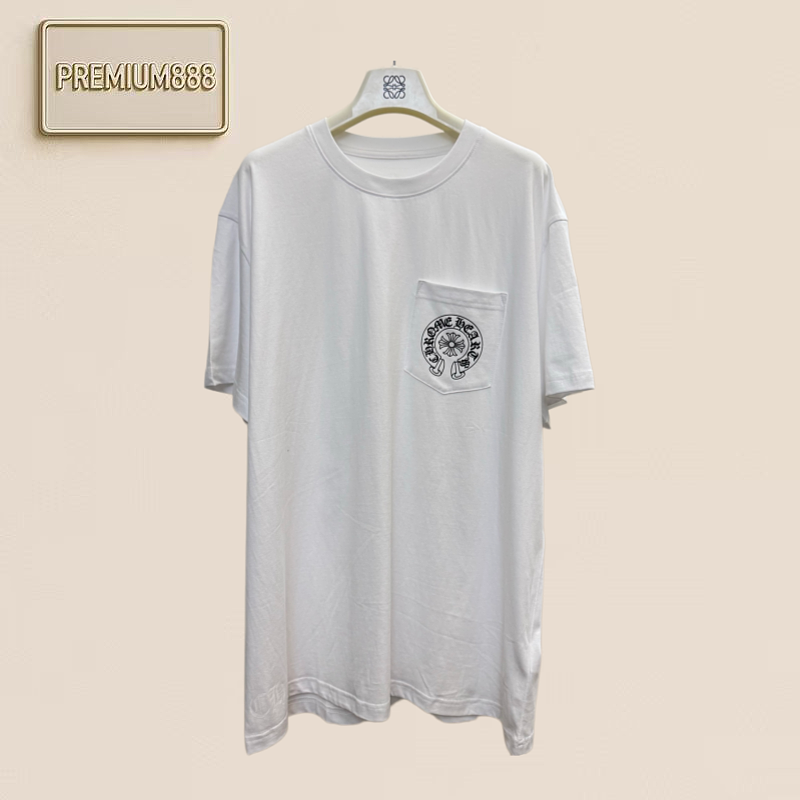 Chrome Hearts CH Crocin Miami Limited Edition Horse Hoof Pattern Pockets Short-Sleeved T-Shirt