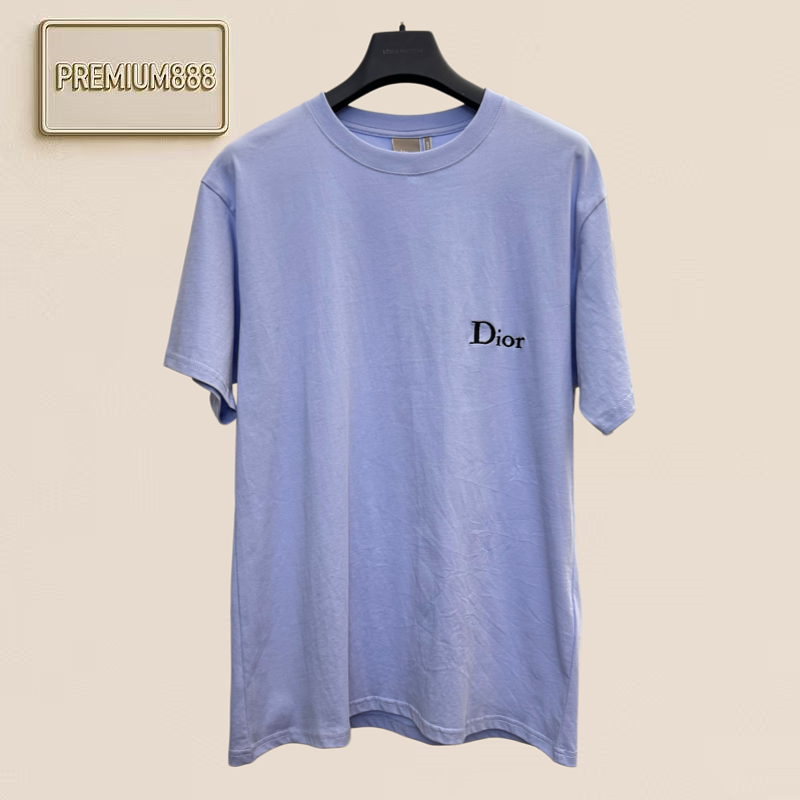 Dio - Short-sleeved T-shirt With Small Letter Embroidery On The Chest
