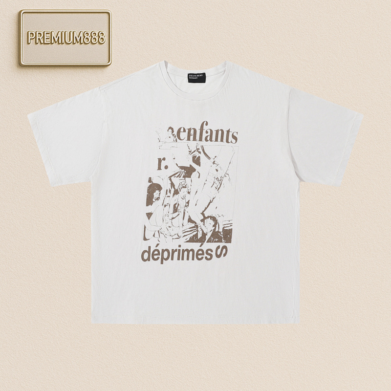 Erd Melancholic Rich Second-generation Carnival Party Washed Short Sleeves
