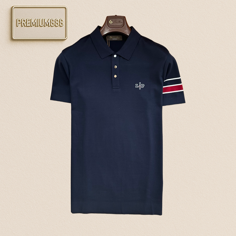 Loro Piana Classic LP Logo Embroidered Polo Shirt