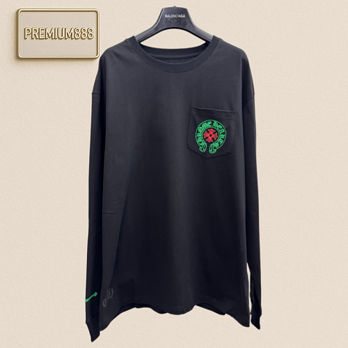 Chrome Hearts CH Crocin Staff Colorful Hoof Print Long-Sleeved T-Shirt