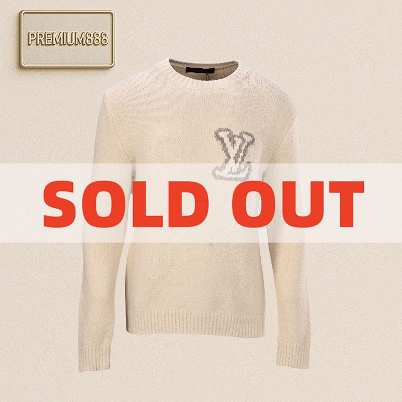 Louis Vuitton LV Monogram Intarsia Knit Crew Neck Sweater