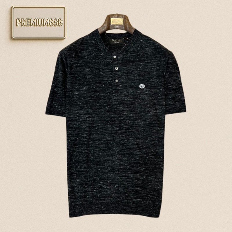 LP Noyapianya Logo Embroidered Round-neck Short-sleeve T-shirt