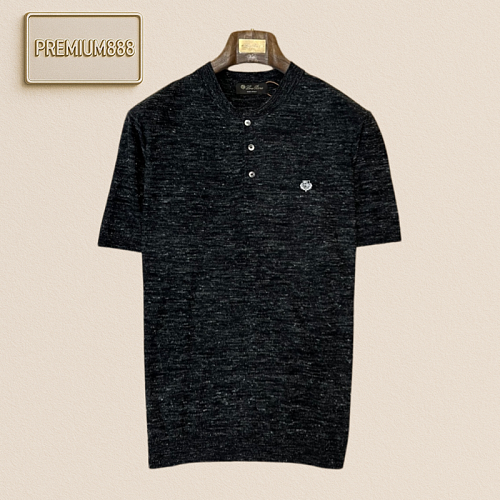 LP Noyapianya Logo Embroidered Round-neck Short-sleeve T-shirt