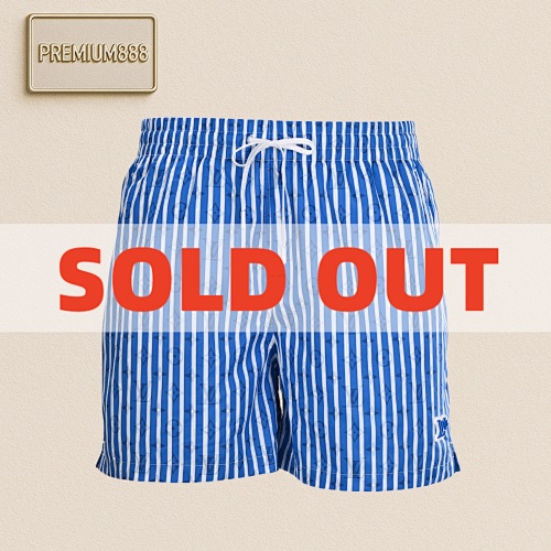 Louis Vuitton Lou IS Vuitton L V Blue Vertical Stripe Print Beach Pants