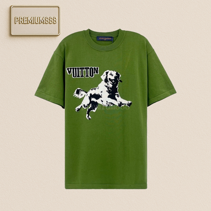L V Puppy Wool Knitted Short Sleeves