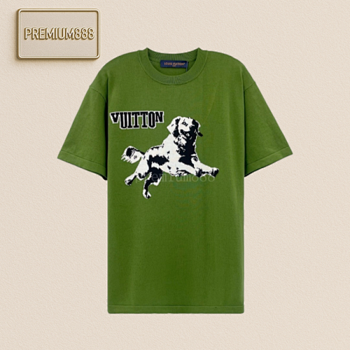 L V Puppy Wool Knitted Short Sleeves