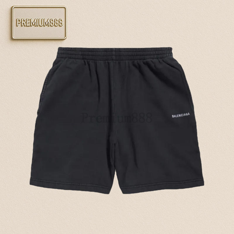 Balenciaga Balenci Aga Reflective Letter Shorts Black