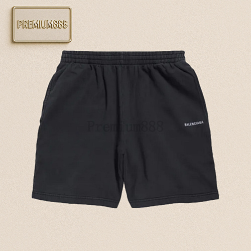 Balenciaga Balenci Aga Reflective Letter Shorts Black