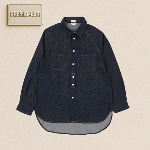 CD 25Fw D Leather Label Blue Twill Denim Shirt Jacket