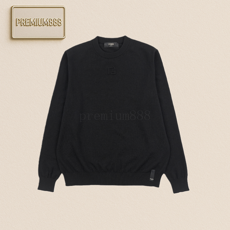 A Round-neck Sweater With Embossed Fendi Letters