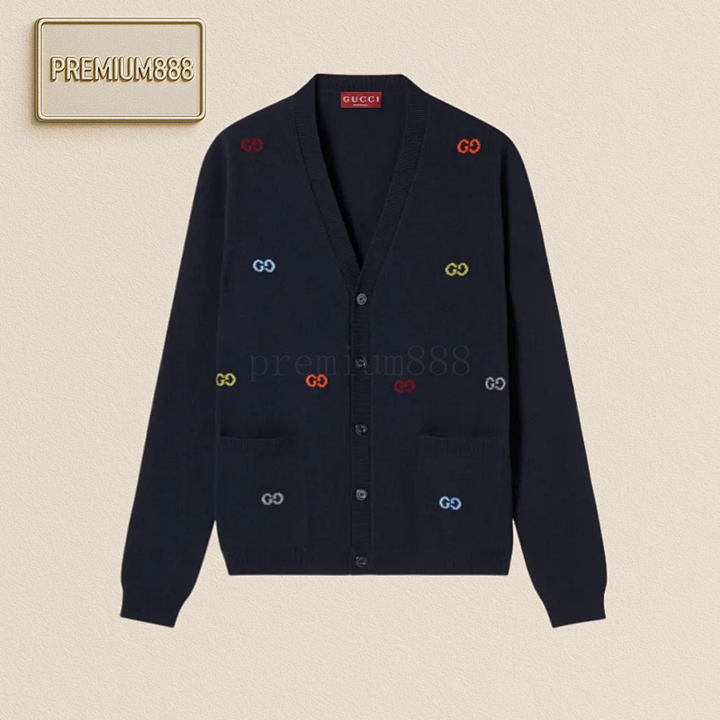 Gucci Colorful Letter Wool Cardigan