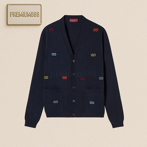 Gucci Colorful Letter Wool Cardigan