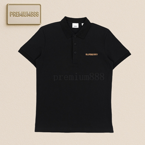 Burberry BB R Embroidered Piqué Mesh Cotton Polo Shirt