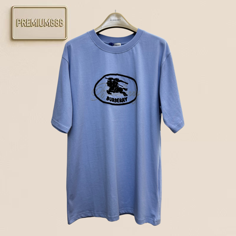 Burberry Warhorse Letter Design Embroidered Short-Sleeved T-shirt