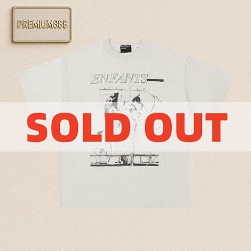 Erd Melancholic Rich Second Generation Pocket Logo Destroys Short Sleeves