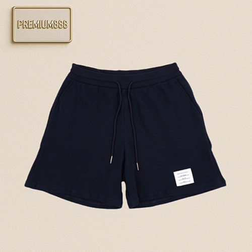 T B Waffle Shorts Navy Blue