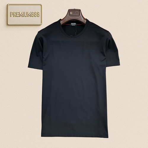 Zegna Jenia Simple Classic Round-neck Short-sleeved T-shirt