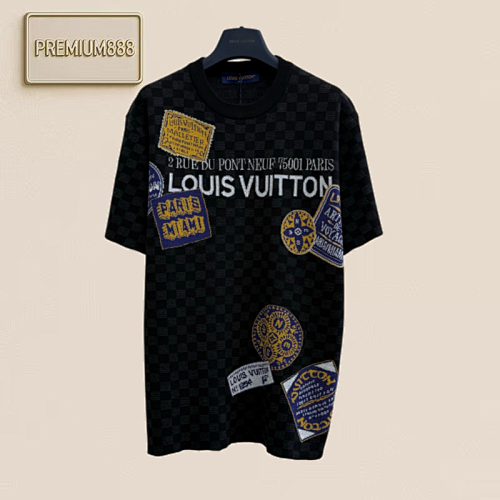 Louis 25ss Damier Knit Short-Sleeve T-shirt