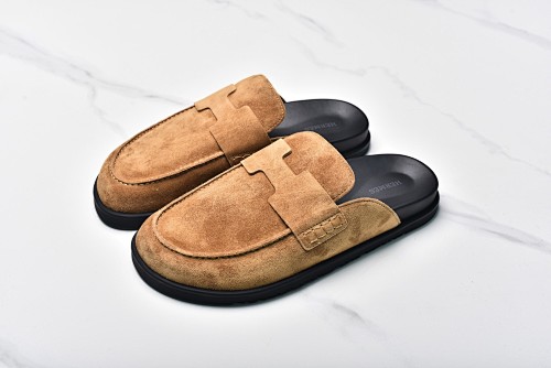 Hermès Hermes Birkenstock Slippers Brown