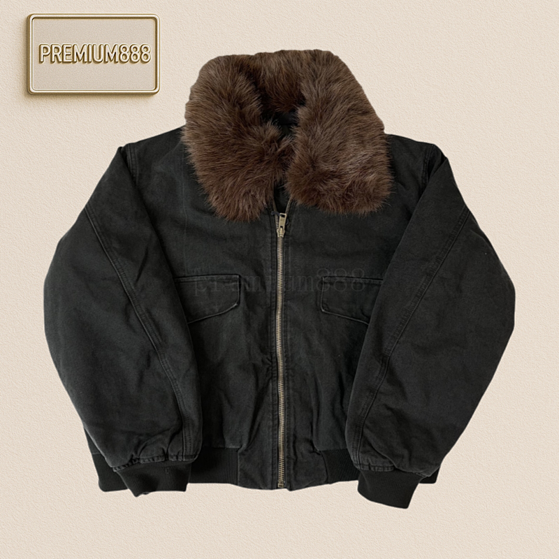 Prada Mink Fur Collar Cotton Jacket