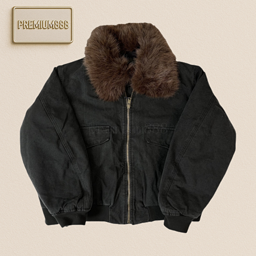 Prada Mink Fur Collar Cotton Jacket