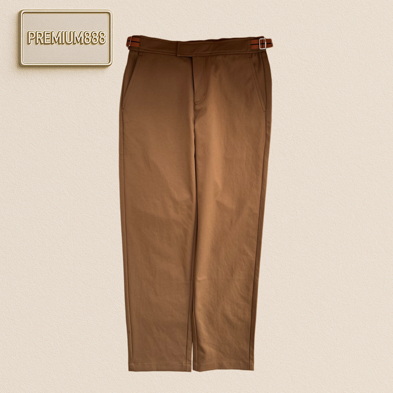 Zegna Jenia Buttoned Waistline Casual Cone-shaped Pants