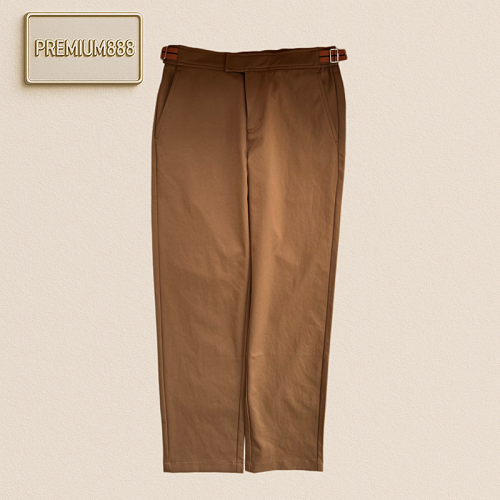 Zegna Jenia Buttoned Waistline Casual Cone-shaped Pants