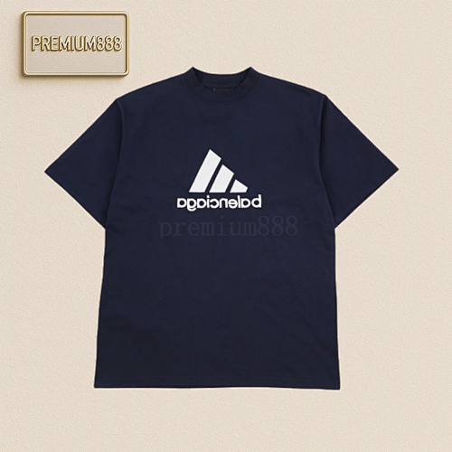 Balenciaga Joint Three-bar Paris Letter Double-sided Tee