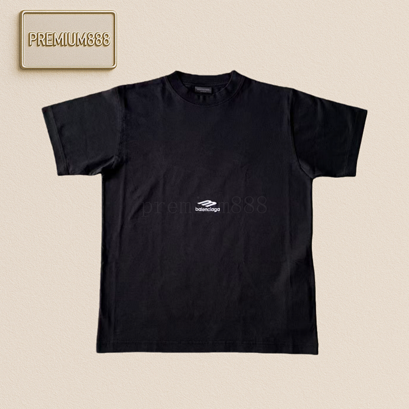 BA Embroidered Round-neck Short Sleeves