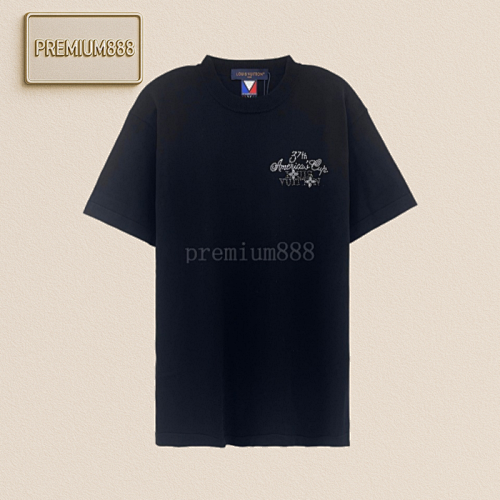 L V Pearl Diamond Wool Knitted Short Sleeve