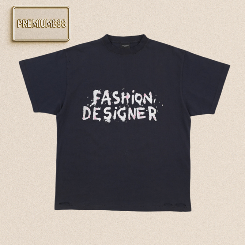 Balenciaga Balenci Aga Glitter Short Sleeves