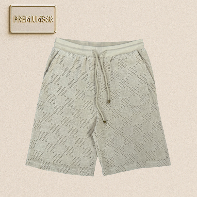 Louis Vuitton L V Damier Checkered Jacquard Shorts