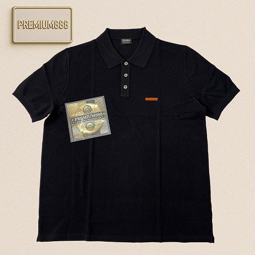 Zeg A Spring Summer New Collection - Road Sign Knitted Polo Shirt. Sizes 48-56. Khaki Colo