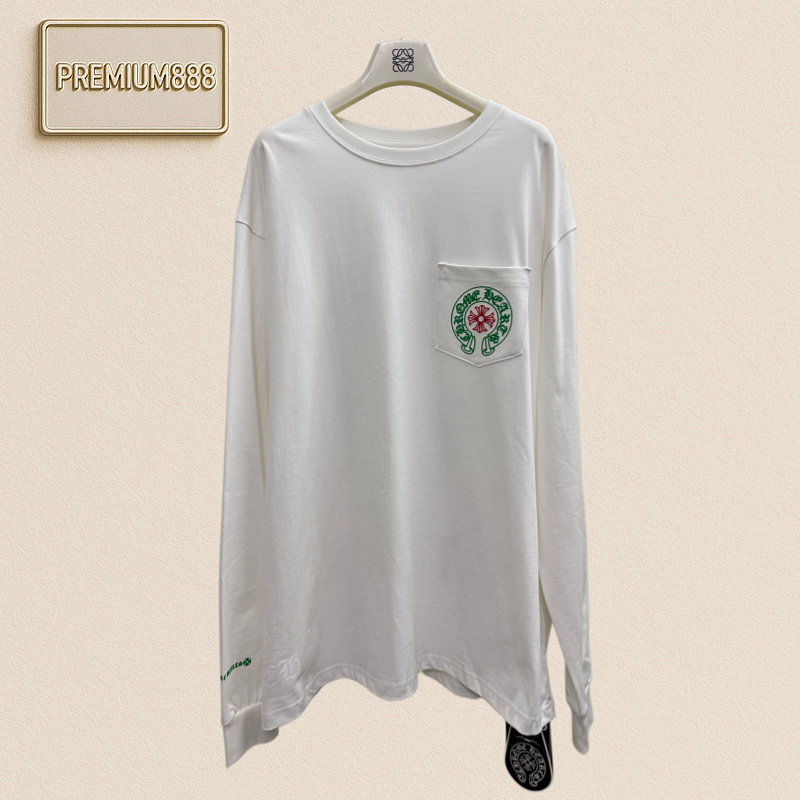 Chrome Hearts CH Crocin Staff Colorful Hoof Print Long-Sleeved T-Shirt