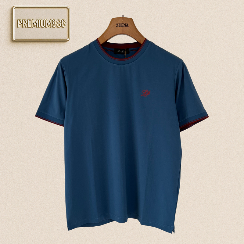 Loro Piana Color-Contrast Round-neck Short-sleeved T-shirt