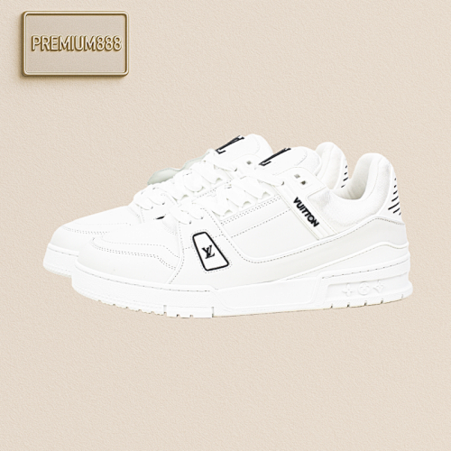 Louis Vuitton The Original Perfect Last Shape Of LV Trainer From Lvjia Produced By A Major Factory In Do