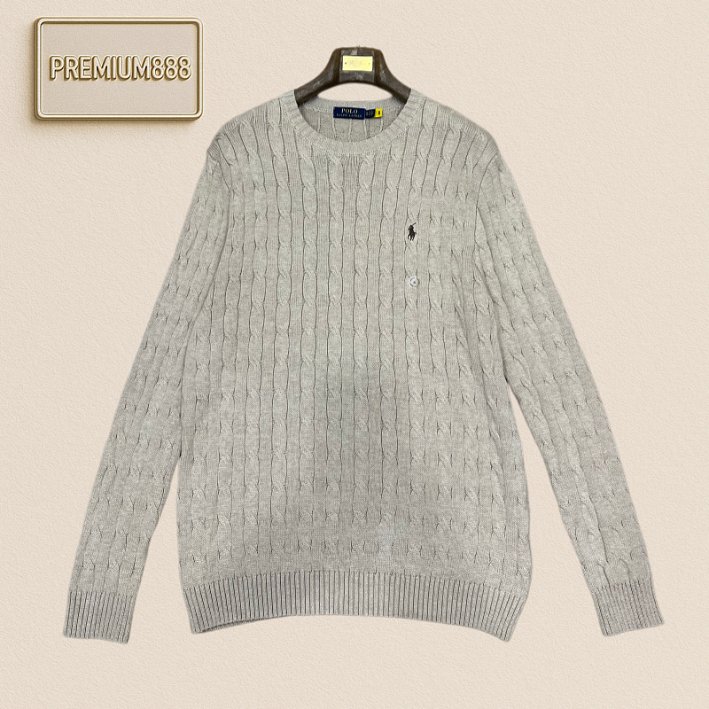 Ralph Lauren Raffaello Lambo Embroidered Round-neck Knit Sweater